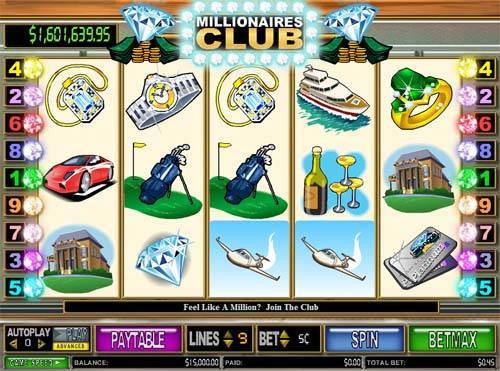 Millionaires Club 2 jackpot